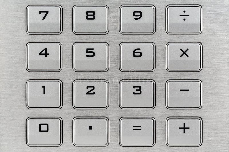 calculator keypad layout