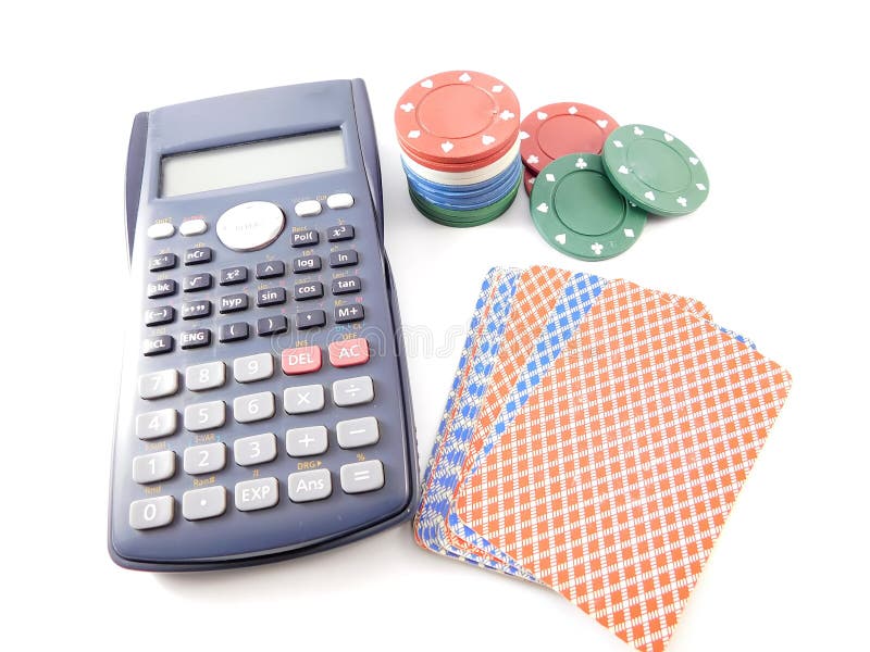 Calculator and Poker Chips. Stock Photo Image of cards, drug 91680292