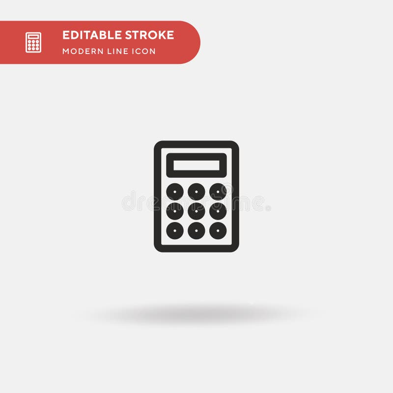 Calculator Simple vector icon. Illustration symbol design template for web mobile UI element. Perfect color modern pictogram on vector illustration