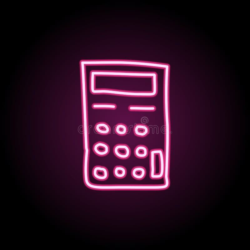 Calculator Neon Icon Elements Of Measure Set Simple Icon For Websites Web Design Mobile App Info Graphics Stock Illustration Illustration Of Symbol Calculate 148089692