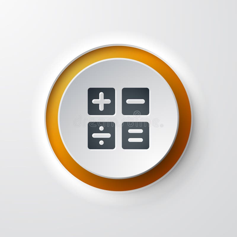 Calculator web icon push button royalty free illustration
