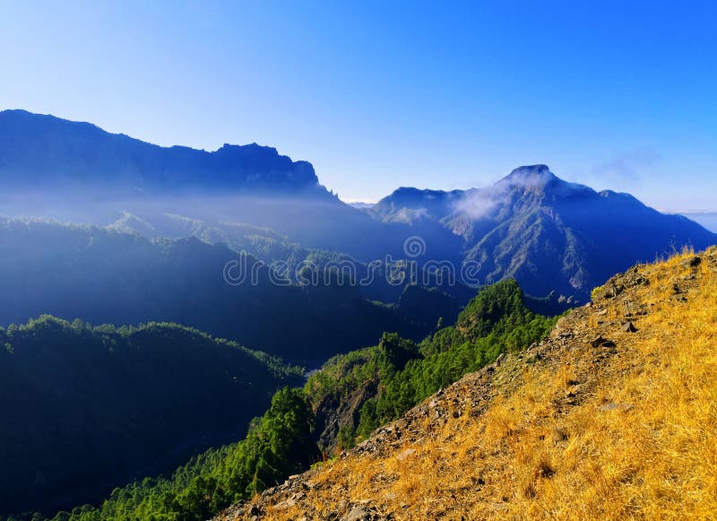 Caldera de Taburiente National Park on La Palma royalty free stock photography Caldera de Taburiente National Park on La Palma royalty free stock photography