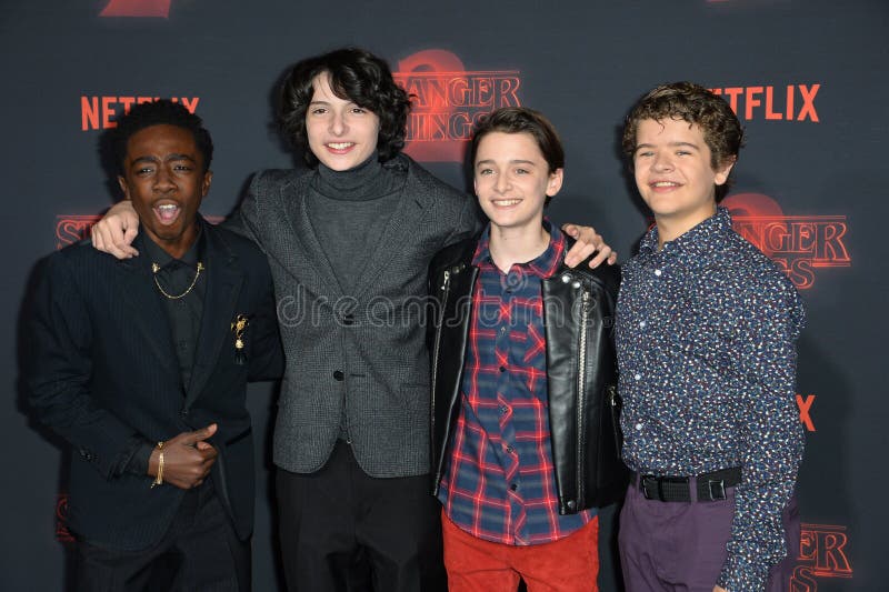 Caleb Mclaughlin Finn Wolfhard Noah Schnapp And Gaten Matarazzo Editorial Image Image Of