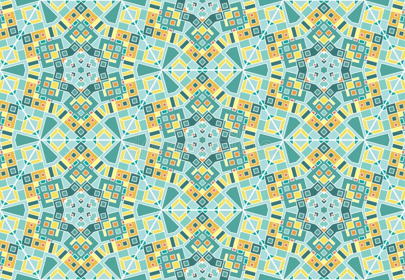 Caleidoscoop, ingewikkeld geometrisch naadloos patroon vector illustratie Caleidoscoop, ingewikkeld geometrisch naadloos patroon vector illustratie