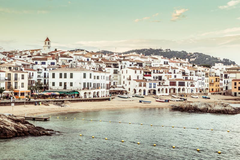 Calella de Palafrugell fotografia de stock