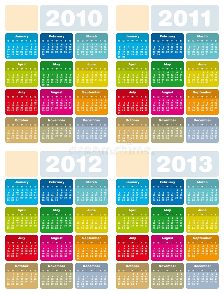 Yearly Calendars Stock Illustrations 267 Yearly Calendars Stock