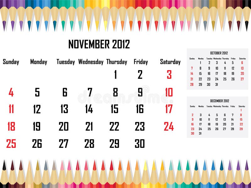 Calendar 2012 November