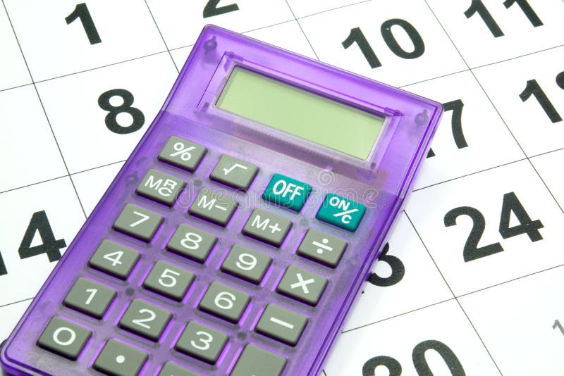 Calculator and Calendar stock image. Image of organise 9176859