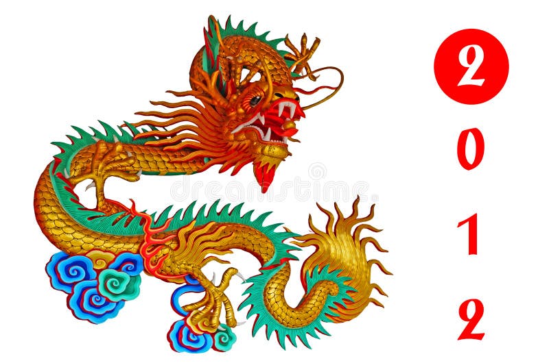 Calendar Chinese dragon stock illustration. Illustration of chinese