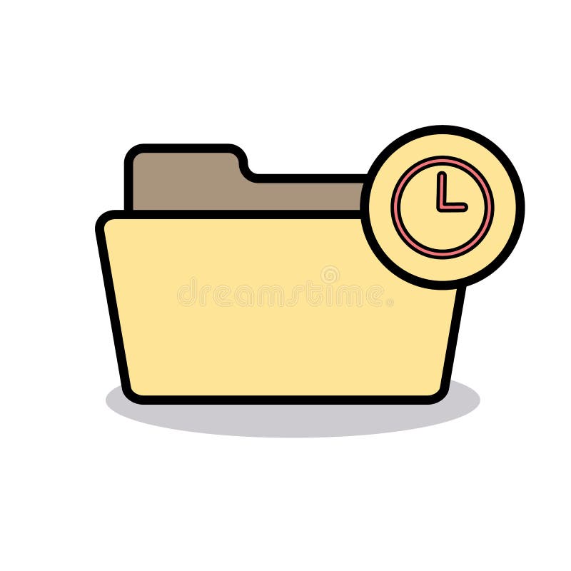 Calendar clock folder history time timetable wait icon royalty free illustration