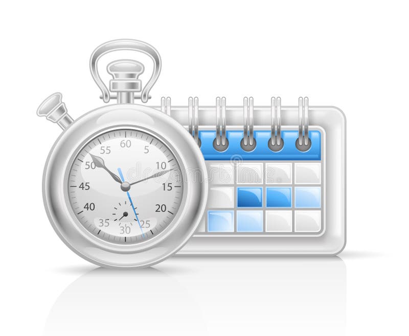 Calendar clock icon vector illustration