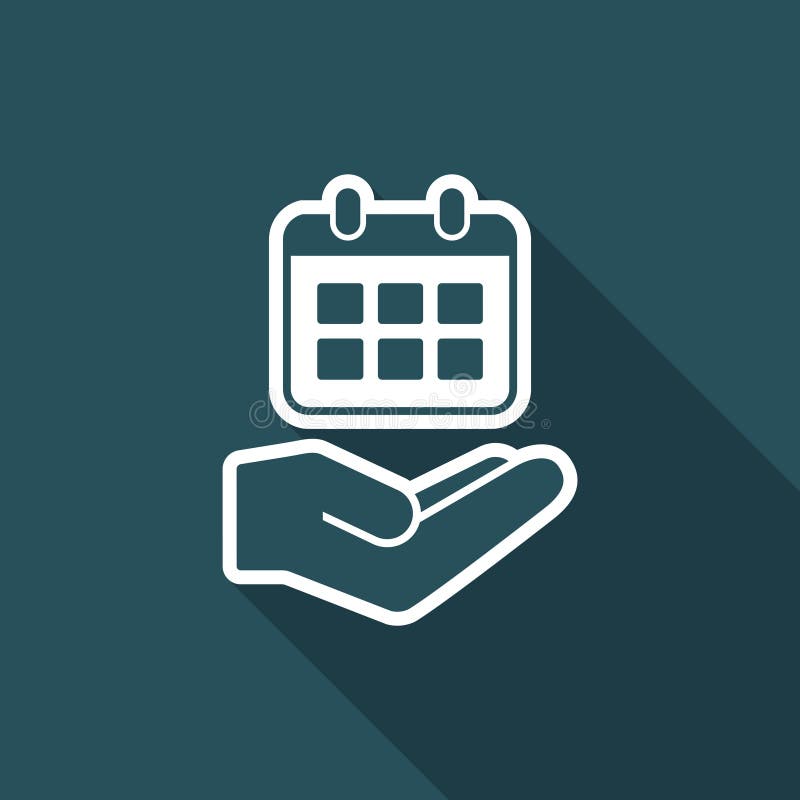 Calendar Concept Minimal Vector Icon Stock Vector Illustration of