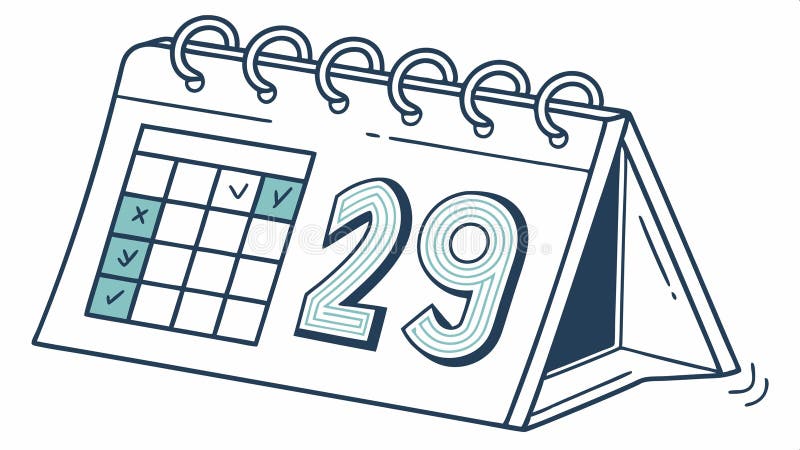 Calendar date block, day reminder and monthly calendar design element vector design Generative AI vector illustration
