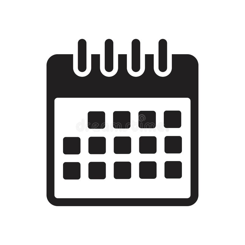 Calendar date, Date notes business, office event icon template black color editable. Calendar date symbol Flat vector illustration vector illustration