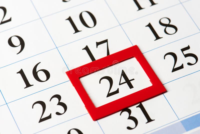 Date Highlighted on a Calendar Stock Photo Image of calendar