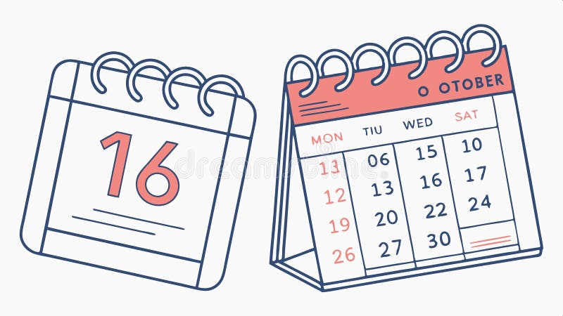 Calendar date 16 icon, event reminder symbol vector design Generative AI royalty free illustration