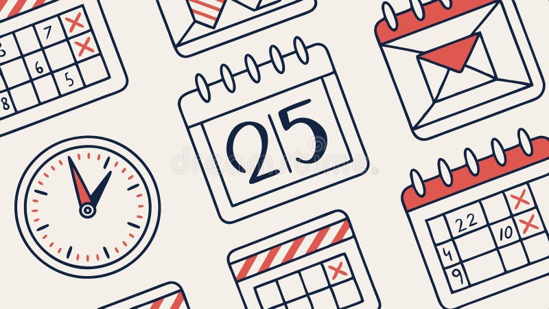 Calendar date illustration, appointment reminder and schedule icon vector design Generative AI royalty free illustration