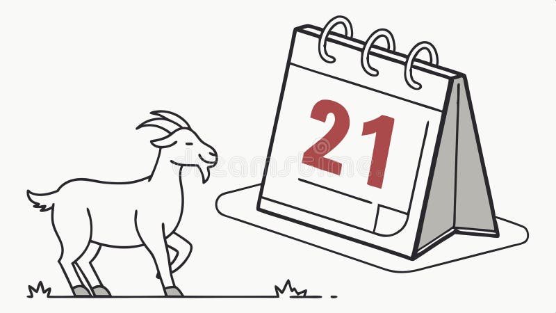 Calendar with date 21 reminder event design vector design Generative AI royalty free illustration