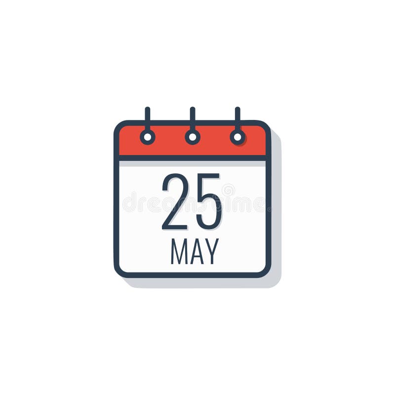 Calendar Day Icon Isolated on White Background. Vector Illustration. Stock Vector Illustration