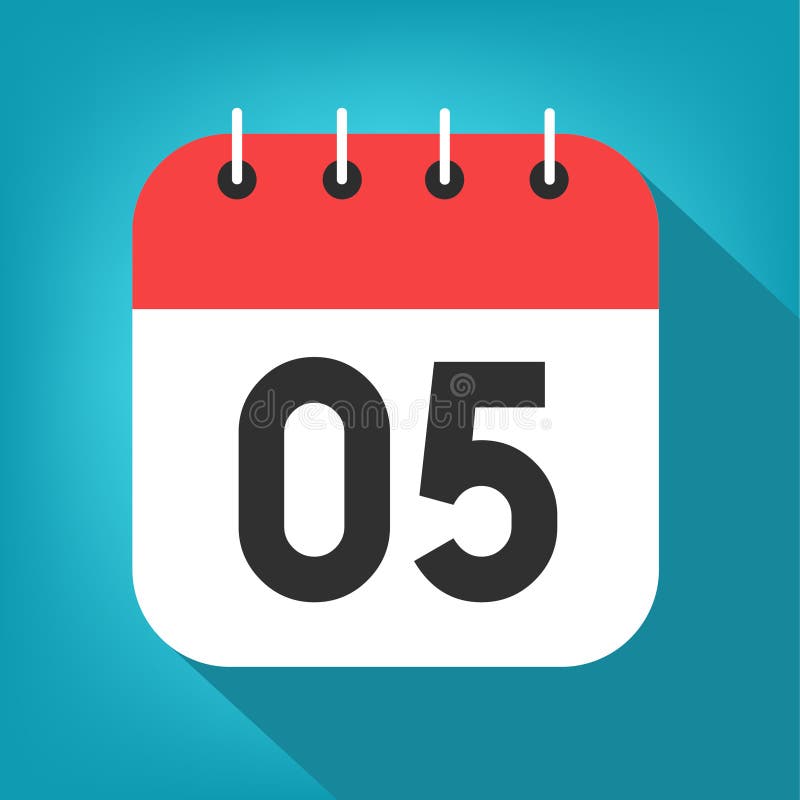 Calendar Day 5. Number Five. Stock Illustration - Illustration of birthday, date: 204813762