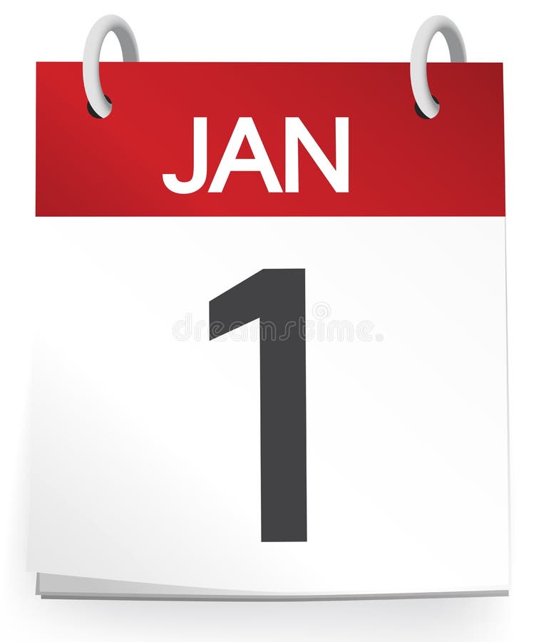 January 1 calendar