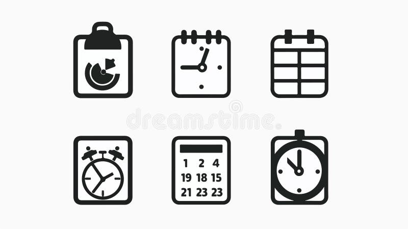 Calendar Icon for Basic Web and UI Design Stock Illustration