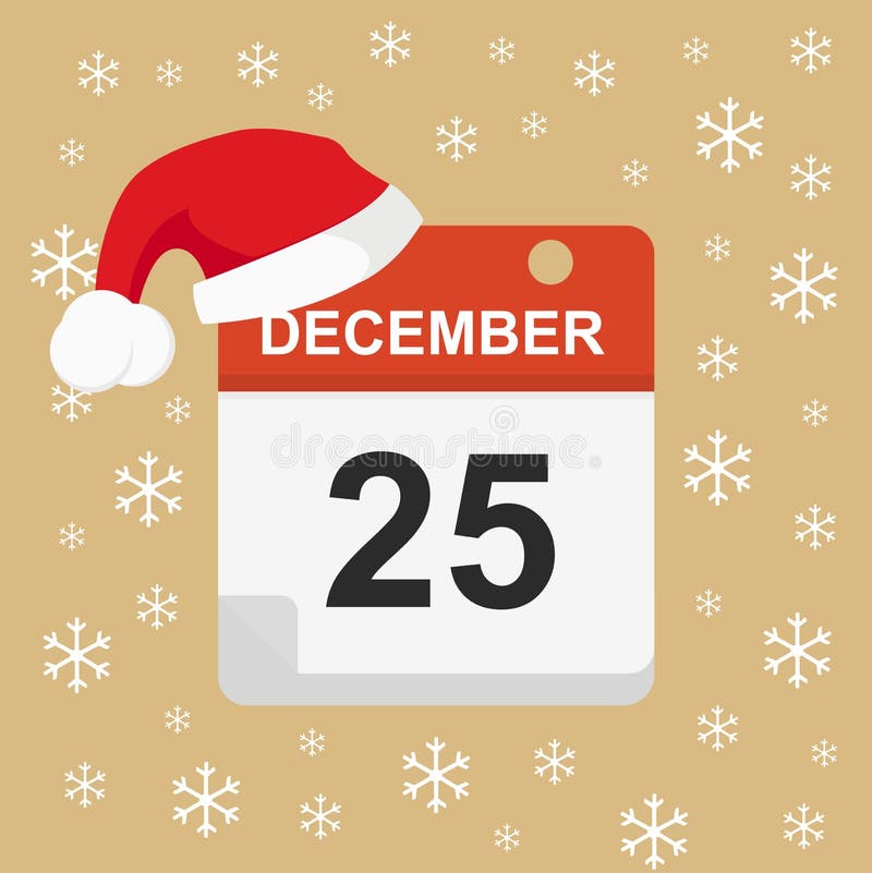 Calendar icon, christmas day, vector illustration royalty free illustration