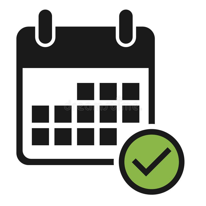 Calendar Icon Date Day Time Symbol, Event Deadline Organizer Design 