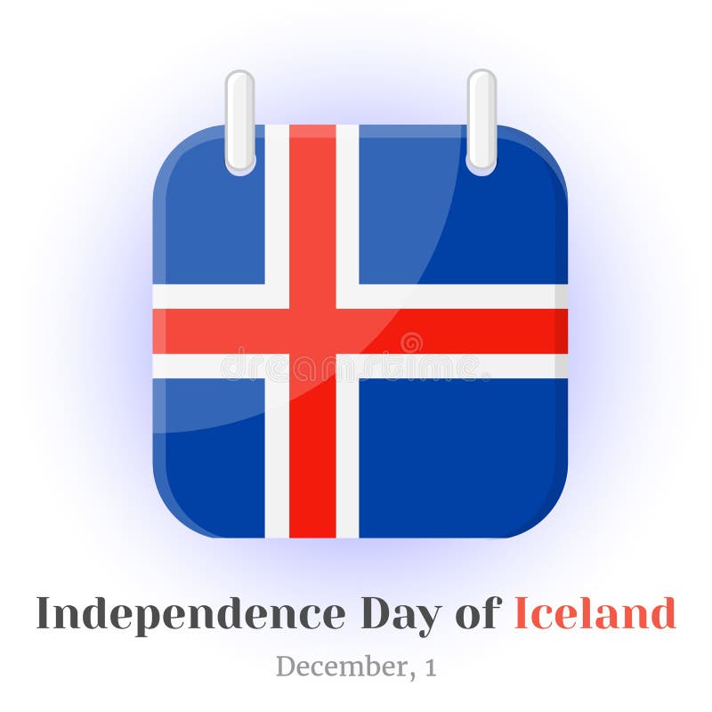 Iceland Calendar 2025. Week Starts from Monday. Vector Graphic Design