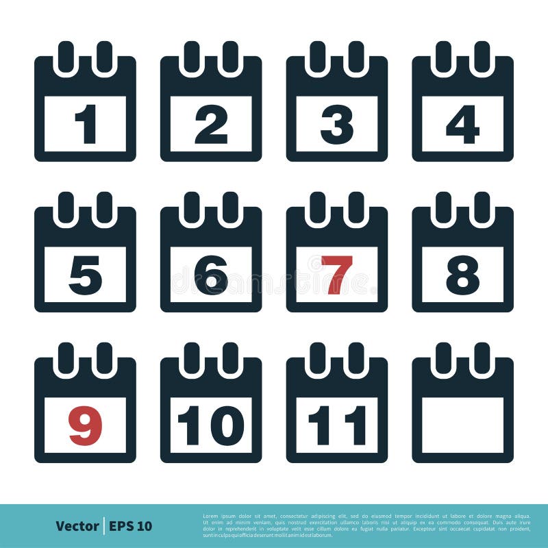 Calendar Icon Vector Logo Template Illustration Design. Vector EPS 10