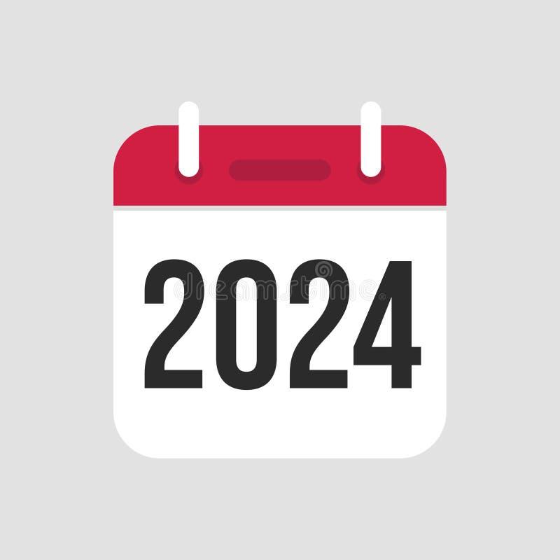 2024 Calendar icon symbol. stock illustration. Illustration of calendar