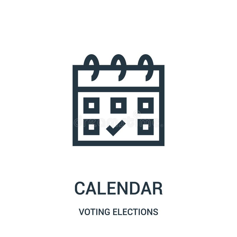 calendar icon vector from voting elections collection. Thin line calendar outline icon vector illustration vector illustration calendar icon vector from voting elections collection. Thin line calendar outline icon vector illustration vector illustration