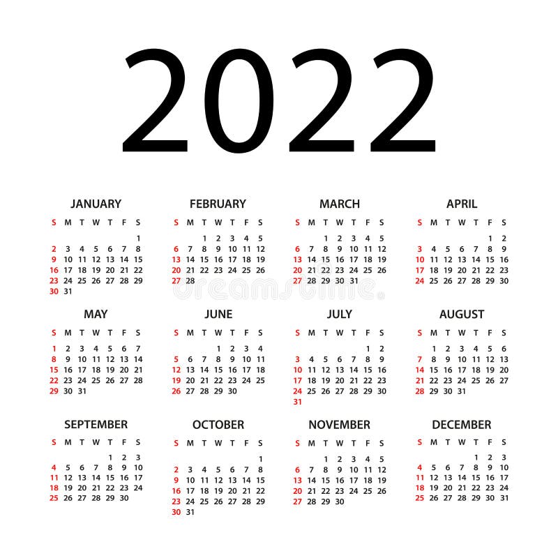 linear-calendar-for-2022-year-vector-illustration-yearly-calender