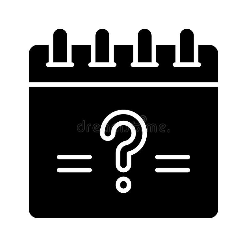 Calendar with interrogation symbol ready to use vector vector illustration