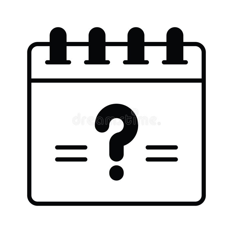 Calendar with interrogation symbol ready to use vector vector illustration