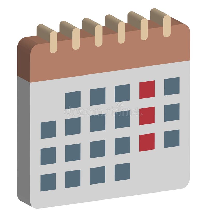 Calendar Isolated Vector Icon Editable Stock Vector Illustration of