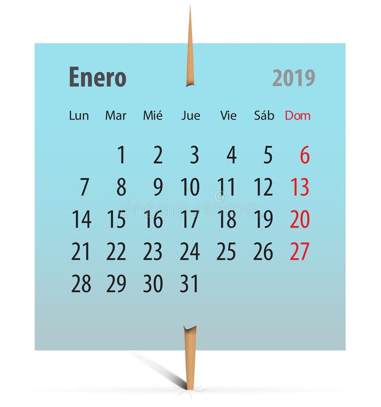 Spanish Calendar January Stock Illustrations 1,199 Spanish Calendar