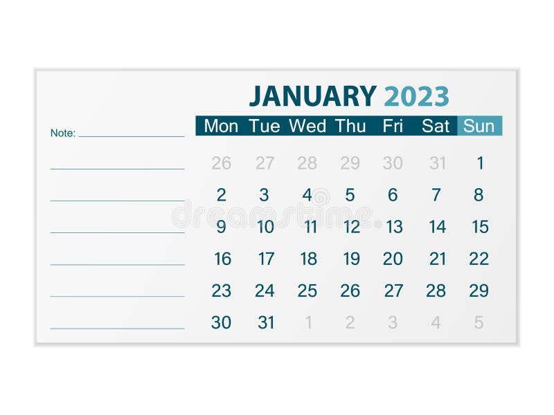 January 2023 Calendar Printable Calendar 2023 Planner 2023 Design