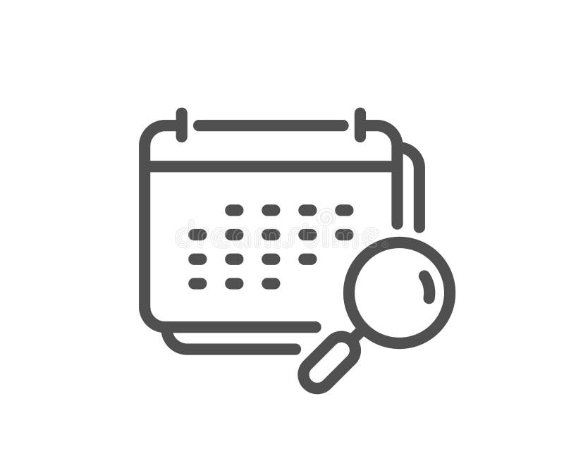Calendar line icon. Annual planner sign. Vector stock illustration