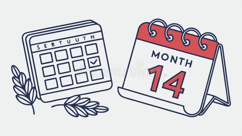 Calendar month block, monthly planner and date keeping design element vector design Generative AI. A calendar month block, representing a monthly planner and date keeping design element. Ideal for organization themes, scheduling projects, and designs needing a clear and simple month calendar block. vector design Generative AI