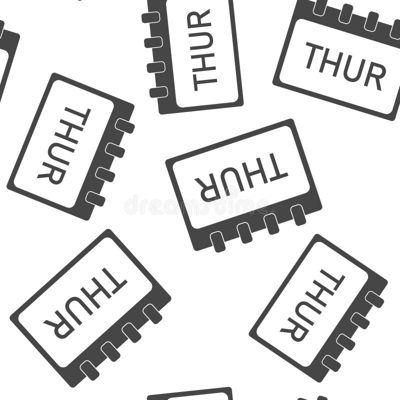 Calendar Month May Icon Seamless Pattern on a White Background Stock