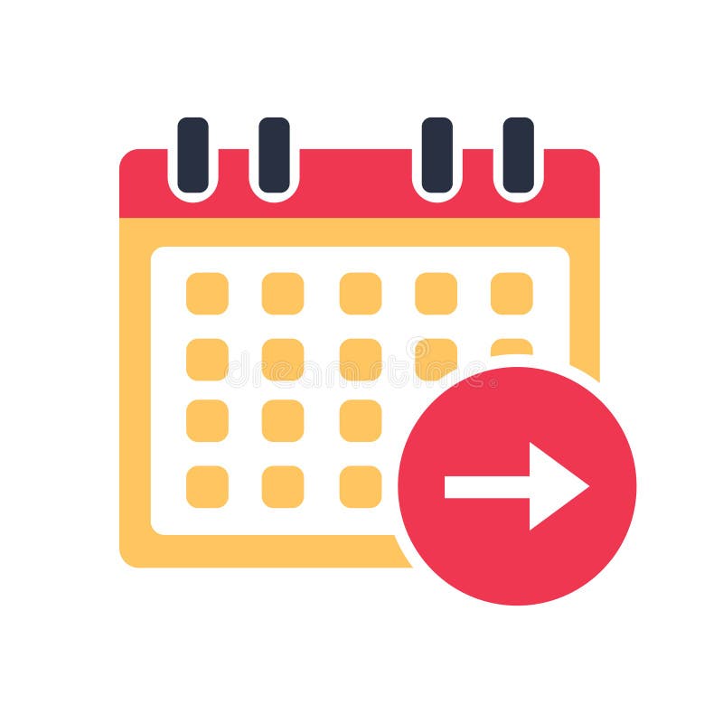 Calendar next day icon vector, event symbol. Agenda symbol in fl