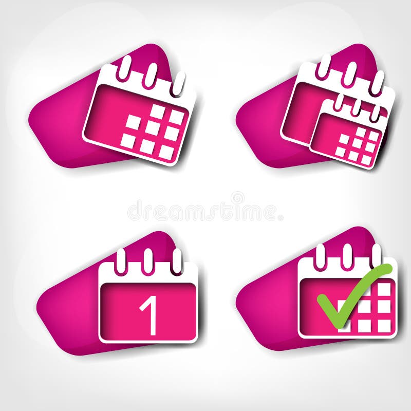 Calendar Organizer Web Icon,flat Design Stock Vector Illustration of