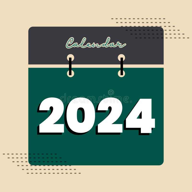 2024 Calendar Page Design. 2024 Calendar Cover Page Design Stock Vector