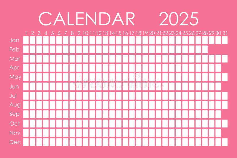 2025 Calendar Planner. Corporate Design Week. Isolated on Color