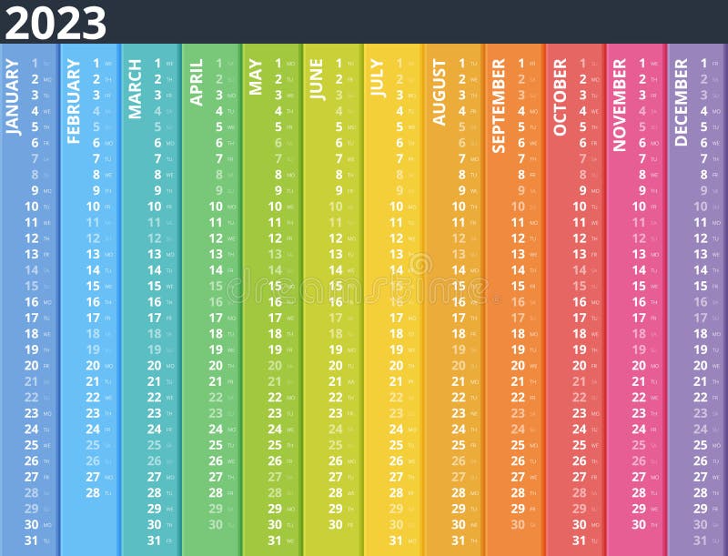 Calendar Planner for 2023. Calendar Template for 2023. Corporate and