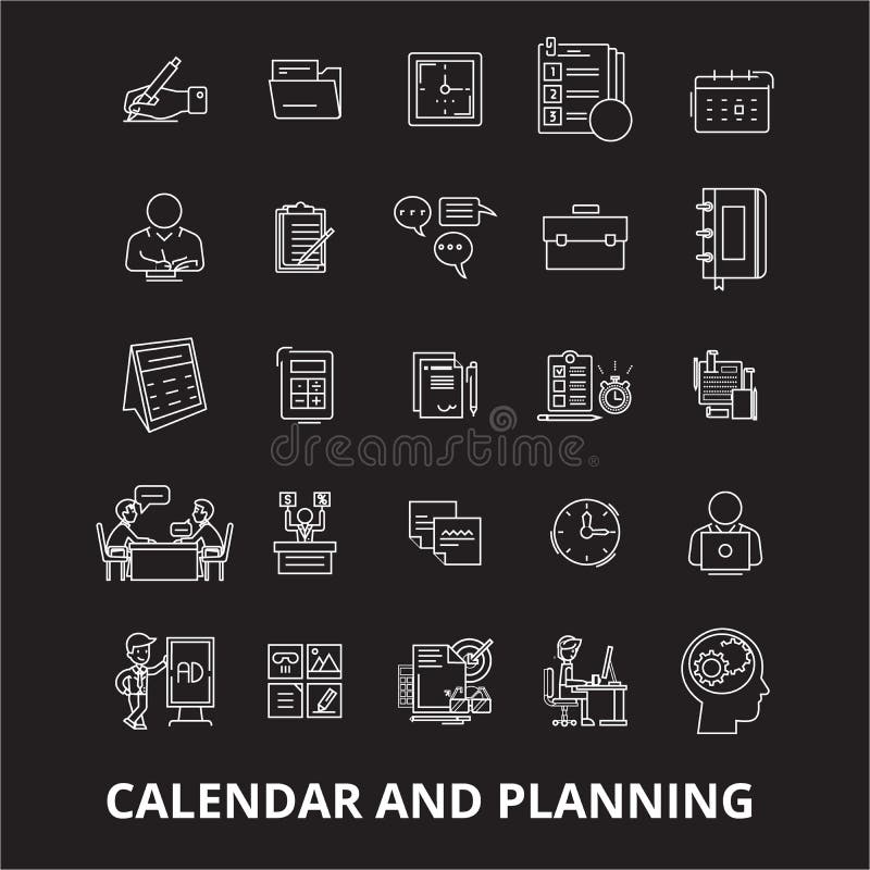 Black And White Calendar Chart