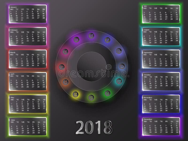 Signs of the Zodiac Against the Starry Sky Stock Vector Illustration Signs of the Zodiac Against the Starry Sky Stock Vector Illustration