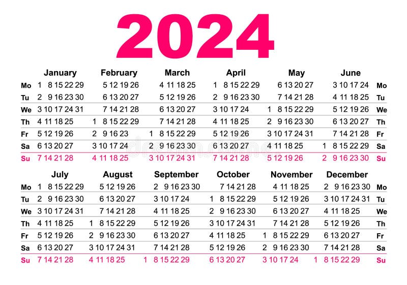 Template Pocket Calendar 2015 Stock Vector - Illustration of monday