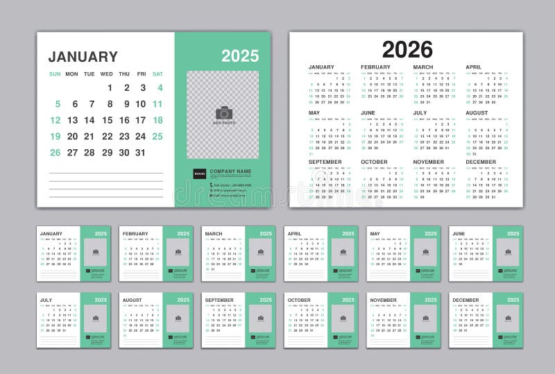 calendar-2025-template-set-vector-week-starts-sunday-set-of-12-month-desk-calendar-2025-year